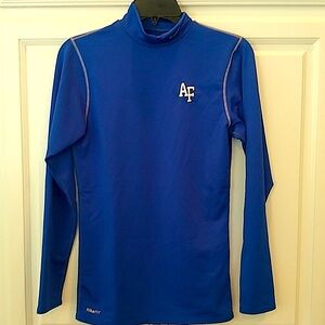 Nike Fit Dry Air Force Long Sleeve Mock Neck Shirt